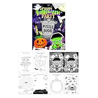 Henbrandt 48 x Mini Halloween Puzzle Books for Children A6 Activity Word Puzzle Colouring Fun Trick or Treat Party Bag Fillers Loot Bag Lucky Dip Favours for Boys and Girls
