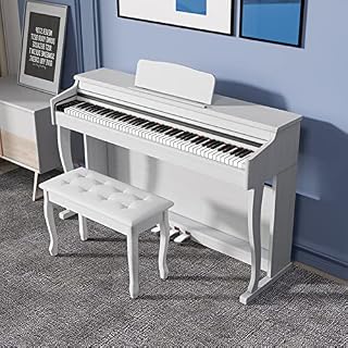 Clavier Piano 88 touches lestées Piano numérique Marteau Action Clavier de piano pleine taille Piano électrique USB/MIDI Piano numérique domestique avec support de meuble, 3 pédales, tabouret for débu - Les Beatles, Paul McCartney, John Lennon, RIngo Starr, George Harrison Clavier Piano 88 touches lestées Piano numérique Marteau Action Clavier de piano pleine taille Piano électrique USB/MIDI Piano numérique domestique avec support de meuble, 3 pédales, tabouret for débu – Image 2