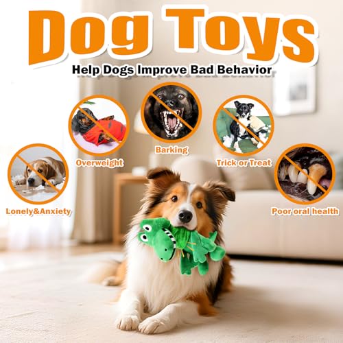 Image of Fuufome Large Squeaky Dog Toys:Plush Tug of War Dog Toys with Crinkle-Interective Chew Toys for Small,Medium,and Large Breeds- Puppy Toys Keep Them Busy&Dental Exercise
