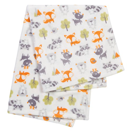 Trend Lab Plush Baby Blanket, Green Forest Pals