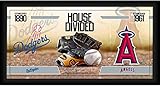 Los Angels Dodgers vs. Los Angeles Angels Framed 10" x 20" House Divided Baseball Collage - MLB Team Plaques and Collages