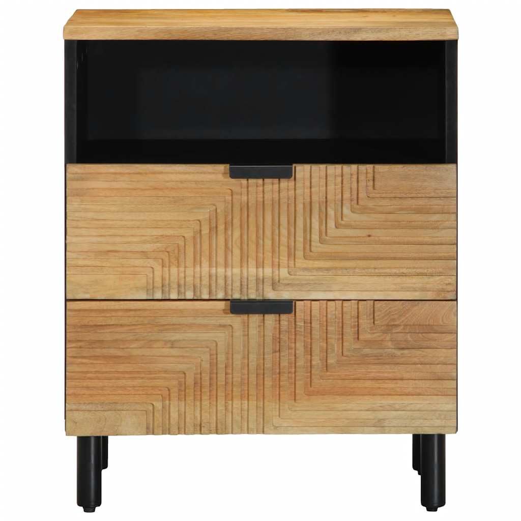Mobiletto portaoggetti Comodino per camera da lettoComodino Marrone 50x33x60 cm in Legno Massello di MangoAdatto alle camere da letto
