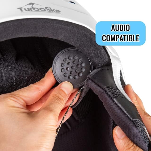 Miniatura 5 de Casco de esquí, casco de snowboard, casco de deportes de nieve, audio compatible para hombres, mujeres y jóvenes