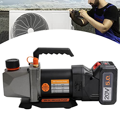 Bomba de vacío de una etapa, 2.5 CFM, 20 V, batería de litio, inversor DC, motor DC, para aire acondicionado y refrigeración automotriz miniatura 2