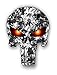 Punisher Skull Urban Camo Pattern Sticker with Glowing Eyes Car Truck Laptop Toolbox Bumper Decal