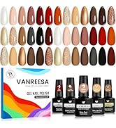 Amazon.com : VANREESA Gel Nail Polish Kit with U V Light 53 Pcs