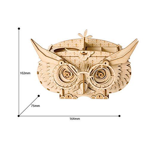 Robotime Wood Craft Kits Owl Box 3D Brain Teaser Puzzle For Kids Great Pen Container For Adults #TOP5