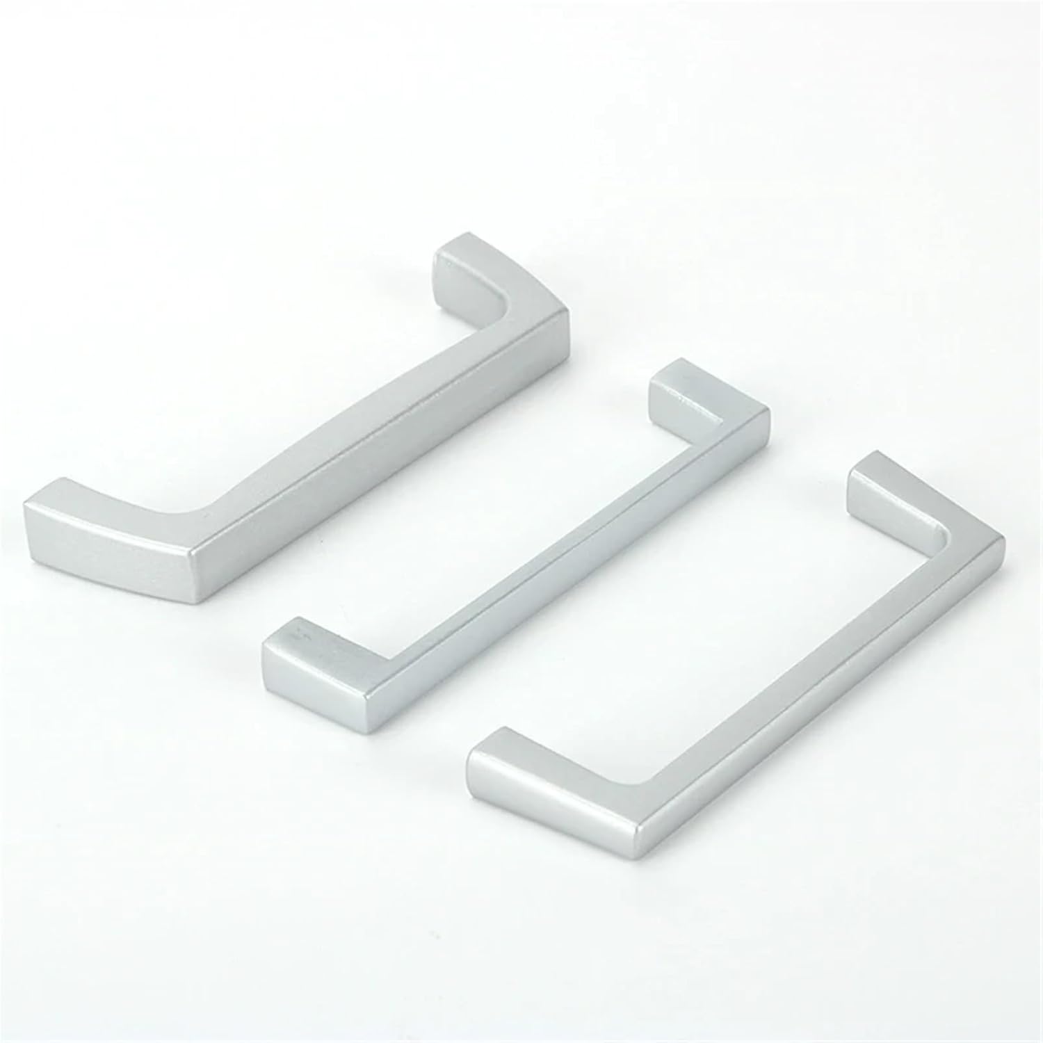 Zinc Alloy U-Shaped Modern Kitchen Cabinet Dresser Knobs Furniture Handles Pulls Cupboard Drawer 1Pcs(Silver Brush,LS514-4125mm)