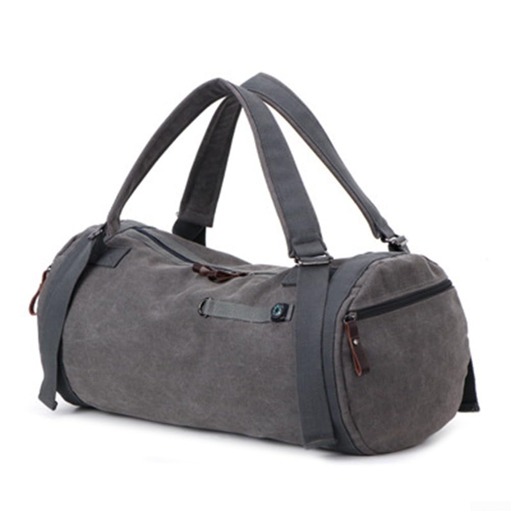 Bolsa de lona resistente de doble correa, perfecta para actividades al aire libre, Black