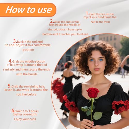 Bigodino Lungo Per Boccoli 5 Pezzi,Bigodini Morbidi Per Dormire Gomma Heatless Hair Curler Diy Arricciacapelli Senza Calore Flessibili Bigodino Fascia Capelli Per Capelli Bigodini Heatless - 6