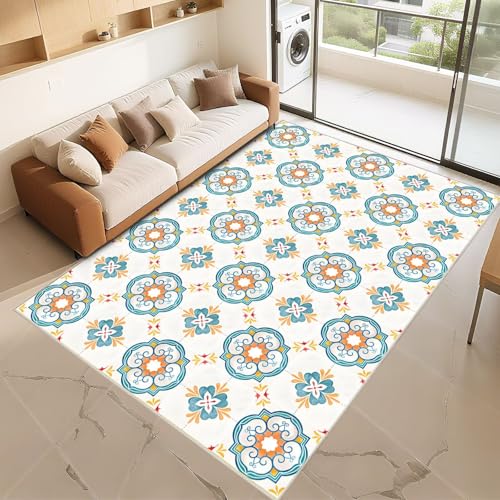 Tapis de salon moderne bleu gris pour une ambiance cosy - 2