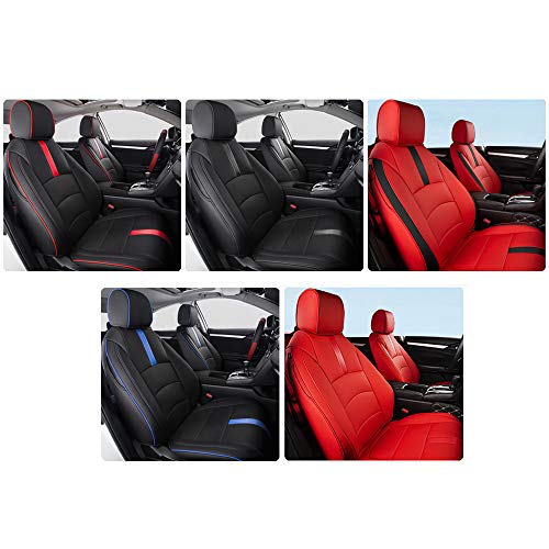 Custom Full Set Seat Covers for Volkswagen Arteon/Atlas/Beetle/Golf/Jetta/Passat Variant/Polo GTI/T6/Tiguan/Tuareg Leather Car Seat Cushion Protector Red