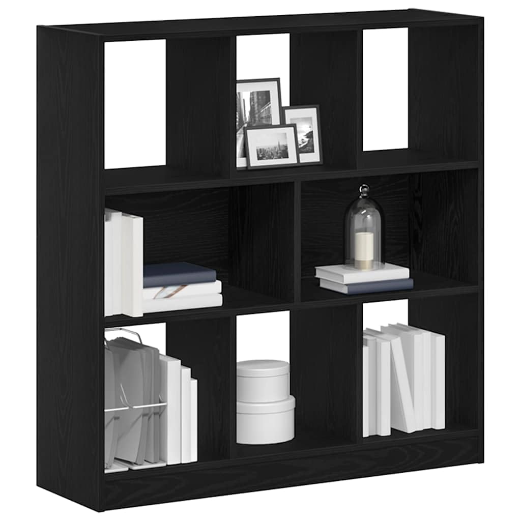Generisch Bücherregal Schwarz Eichen-Optik 97,5x29,5x100 cm Holzwerkstoff,Möbel,Regalsysteme,Bücherregale Bücherschränke-862403