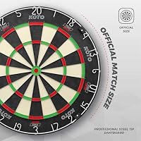 KOTO - King Pro 360 Dartscheibe & Zubehör, Sisal A-Qualität, 23G Dartpfeile – Ansicht 3