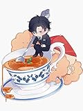 Mystic Messenger Chibi Food Sticker, Jumin Han Sticker - 5' Sticker Graphic -Auto Wall Laptop Cell Truck Sticker - Easy Stick Sticker Graphic