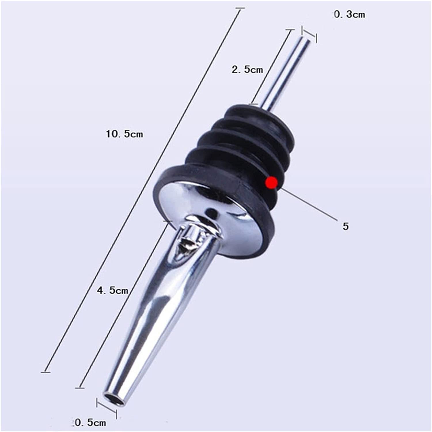 Weinausgießer 4pcs / Set Weinflaschenausgießer Stopper Edelstahl Verschiedene Wein Likör Spiritusausgießer Free Flow Auslauf Stopper Bar Zubehör Wein Cocktail Dispenser Home Bar Tools (Color : 4pcs
