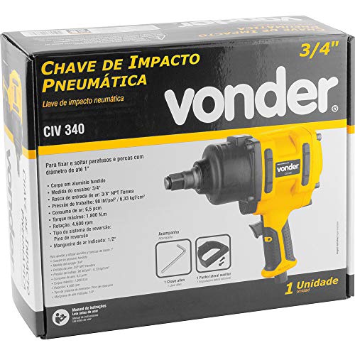 Chave de Impacto Pneumática de 3/4