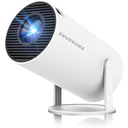 Mini Projector, Support 4K 1080P Portable Projector with Dual Band WIFI6 5G Wireless 5.2 Bluetooth Android 11, 200 ANSI Lumens, 180° Rotatable, Auto Keystone Correction,35"-130" Screen Video Projector