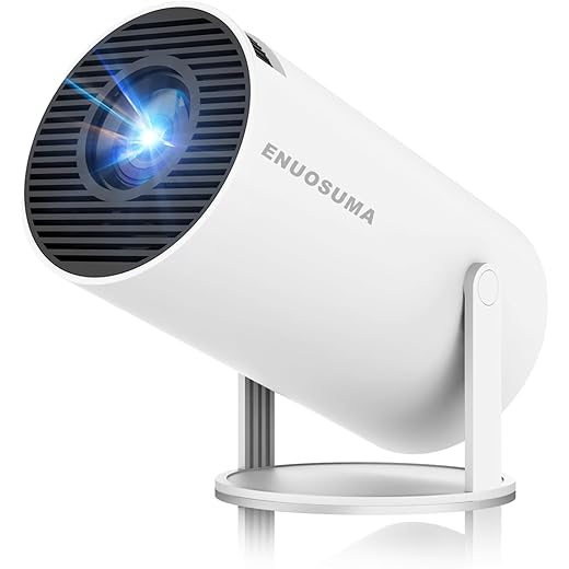Mini Projector, Support 4K 1080P Portable Projector with Dual Band WIFI6 5G Wireless 5.2 Bluetooth Android 11, 160 ANSI Lumens, 180° Rotatable, Auto Keystone Correction,35"-130" Screen Video Projector