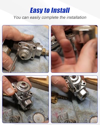 TIKSCIENCE Adjustable Fuel Pressure Regulator Carburetor with Gauge Fit for Holley and Edelbrock Carburetors Replace 12-803, 4-1/2-9 PSI, 3/8in NPT
