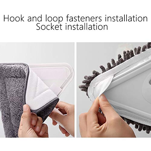 Mop de parede Limpador de esfregão de parede com alça longa,triângulo ajustável giratório de 360 gra