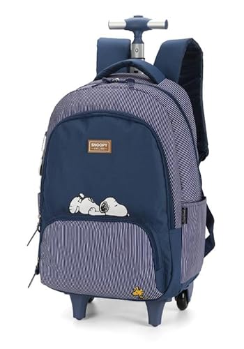 Mochila Carrinho Luxcel Snoopy Azul Mc46742sn