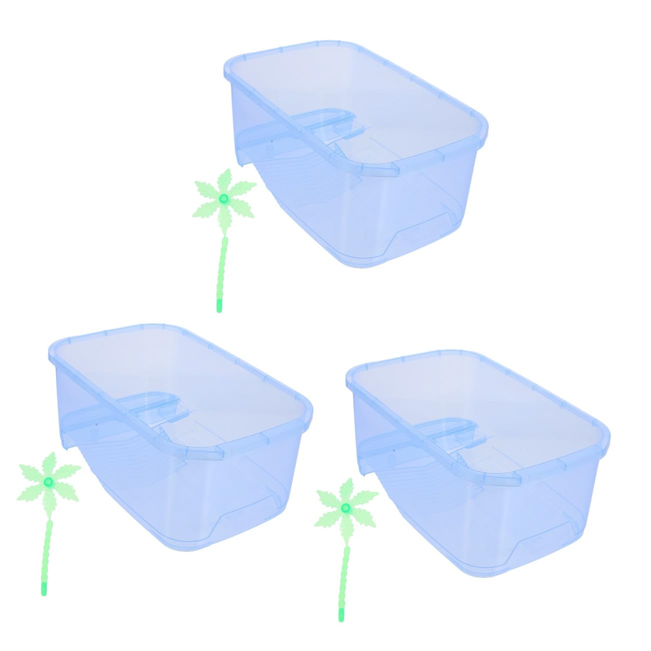 Sosoport 3sets Tank per Rettili e Tartarughe per Allevamento e Alimentazione Design e Facile per Domestici Small