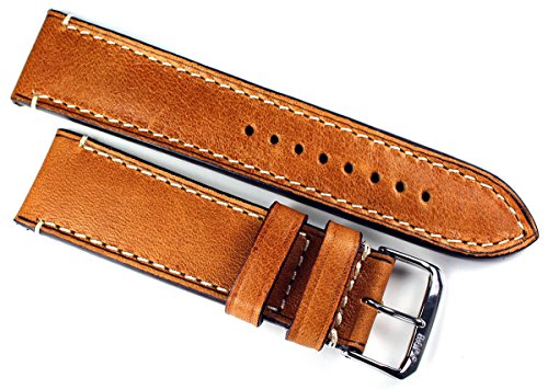 Bracelet de montre homme RIOS 1931 cuir vintage look pilote 24 mm