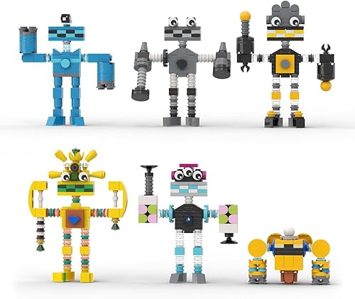 Wubbox - Juguetes de bloques de construcción 6 en 1 de monstruos cantantes, figuras de acción de juegos de música, modelo de robot de coro,