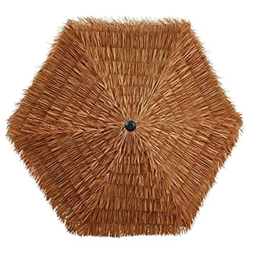 Sombrilla de brezo artificial hexagonal de 6.8ft para playa piscina y jardín 5