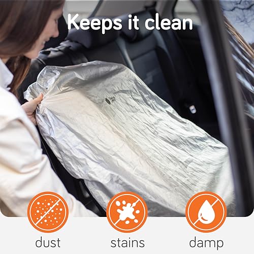 Image of Baby Uma Infant Car Seat Cover Baby - UV Shielding & Heat Blocking Universal Sun Shade for Baby Car Seat, Reflective & Foldable PET Aluminium Cover