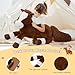Tezituor 47 Inch Giant Realistic Horse Stuffed Animal, Hugging Soft 4ft Stuffed Pony Plush Pillow, Large Stuffed Horse Plush Farm Toy for Boys Girls, Chocolate