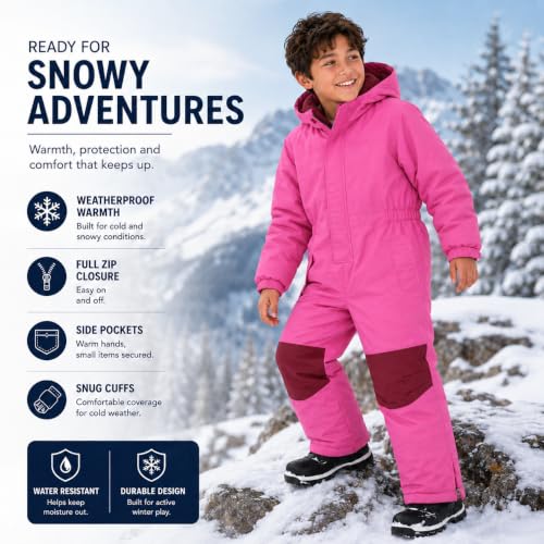 Image of Arctic Hero Kids Snow Suit Waterproof Insulated One Piece Coveralls (2T-14)