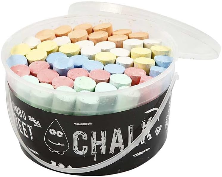 50 large chalks for floor - Assorted colors
