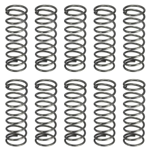 Image of sourcing map 10Pcs Compression Spring, 12mm OD, 1.2mm Wire Size, 35mm Free Length, Spring Steel Construction Extended Mechanical Compression Springs for Shop and Home Repairs, Silver Tone