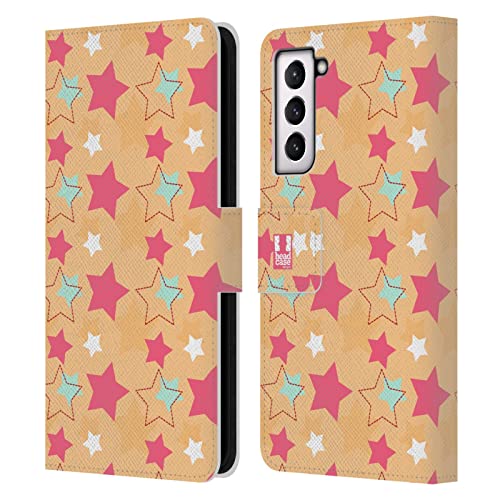 Funda de cuero Samsung Galaxy S21 FE 5G Head Case acabado premium estrellas