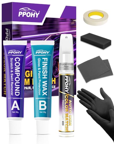 K1X Crystal White Pearl Touch Up Paint Kit for Subaru AB Wax