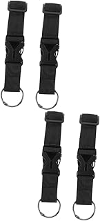 INOOMP 4 Pçs Mochila Cabide Mochila Mala Acessórios Ao Ar Livre Acessórios de Viagem Alças de Bagagem Alças de Bagagem para Malas Cintos de Mala com Fivela Ajustável Cintos de Mala Preto