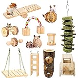 Seguro y natural: los juguetes para masticar jerbo están hechos de madera ambiental natural, seguridad, llenos de aroma de madera natural. Los pequeños juguetes para masticar animales con sabor a sol, que son más cómodos de usar y garantizan un crecimiento saludable de los dientes de las mascotas pequeñas.