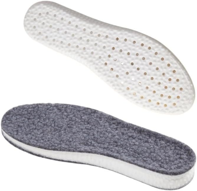 Wool Insoles Winter Plush Thickened Breathable Sweat Absorption Men and Women