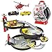 Dirgee Rennstrecke Set, Garage Spielzeug Spiralrollenschiene, Legierungsfahrzeuge Kinder Stadtreifen Parkplatz Garage Spielzeug Auto LKW Fahrzeug Modell Automobil Kinder Spielset