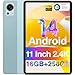 WiFi/WLAN günstig Kaufen-DOOGEE T30S 2024 Tablet 11 Zoll Android 14, 2.4K Tablet, 16(6+10) GB RAM 256GB ROM (1TB TF) Tablet, 8580mAh, 13MP/8MP Android Tablet, Smart PA, Bluetooth 5.0+2,4G/5G WiFi, Dual Nano SIM, Blau