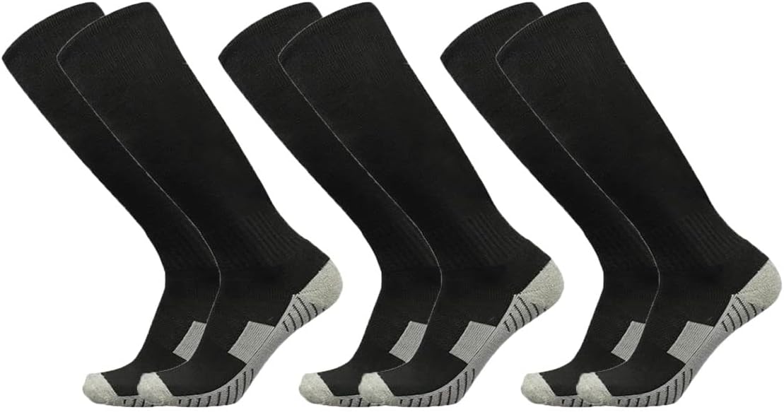 - Baseball Socks 3 Pairs for Kid Youth Adult(4-20 Years Old) Team Sport Athletic Soccer Socks Cushion Softball Socks