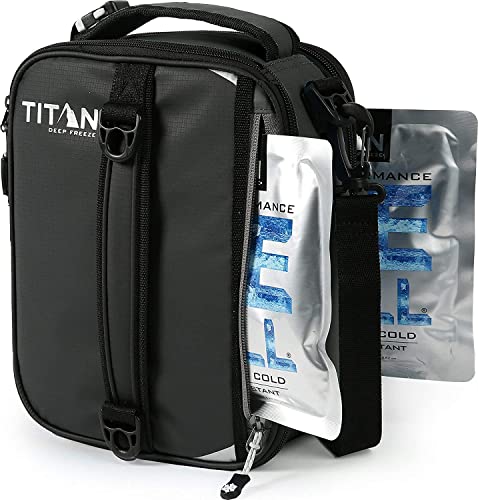Arctic Zone Titan High Performance Insulated Expandable Lunch Pack, Black 8 In X 4 In X 10.25 In #TOP1