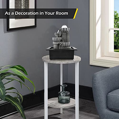 Dyna-Living Water Fountains Indoor Tabletop Water Fountain With Led Rolling Ball Feng Shui Waterfall Fountain For Modern Home Decor Office Living Room Decoration Home Gifts For Friends #TOP2