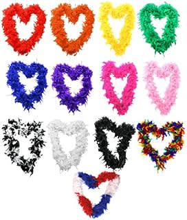 Feather Boa for Fancy Dress and Crafts - 65g and 180 cm Long - Hen Night Costume Burlesque 1920s Flapper Accessory Fancy Dress in 13 Colours (Black/White - Pack of 1)