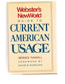 Hardcover Webster's New World Guide to Current American Usage Book