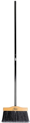 Miniatura 2 de Fuller Brush Escoba de madera de arce de 10 pulgadas con mango roscado de acero negro de 2 piezas para limpieza en interiores y exteriores en suelos
