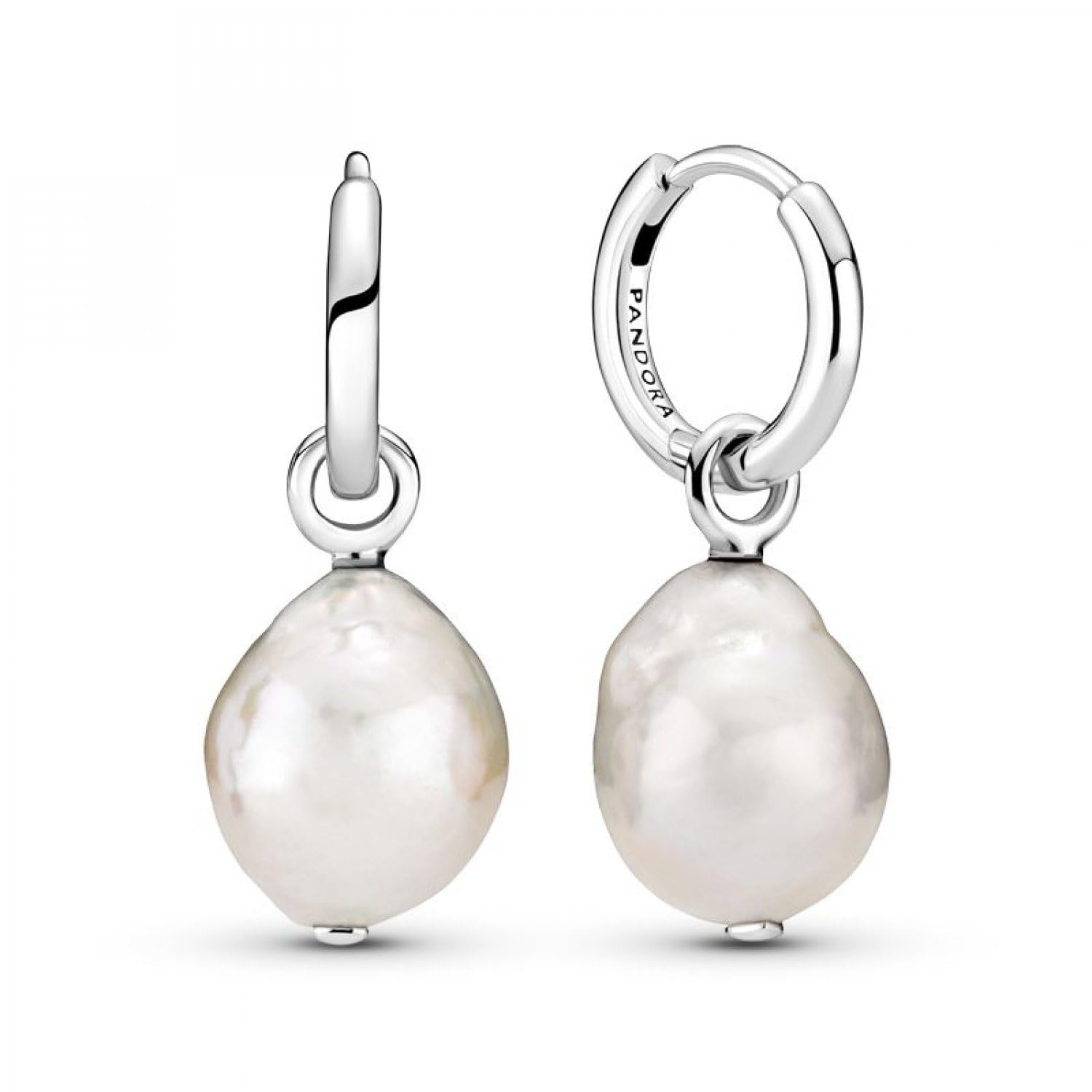 PANDORA Pendientes Pandora 299426C01 Perla contemporánea