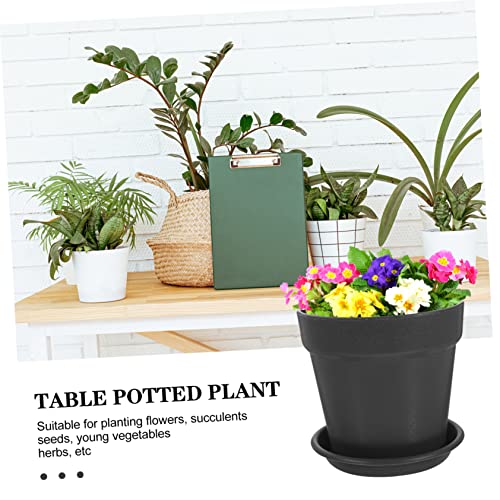 UPKOCH Plantadores De Vasos De Flores De Plástico Imitação De Cerâmica Para Plantas De Interior Plan